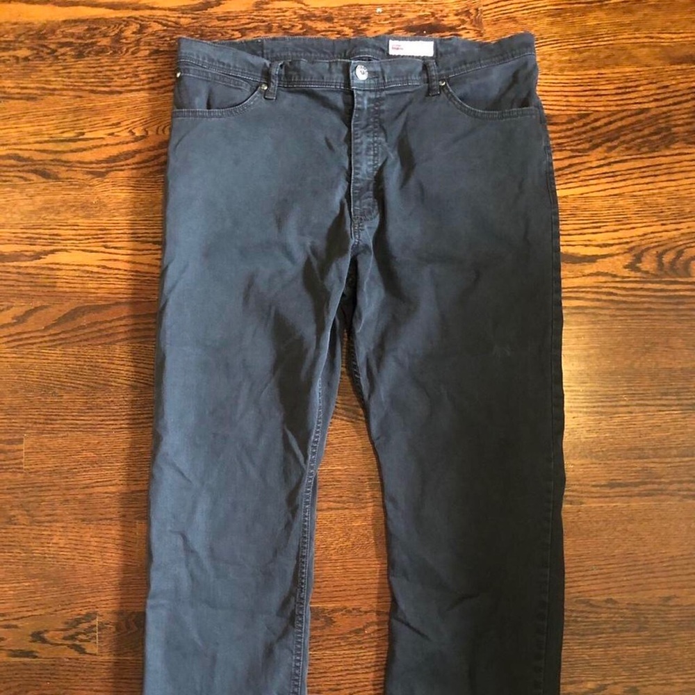 Grey Wrangler straight leg jeans